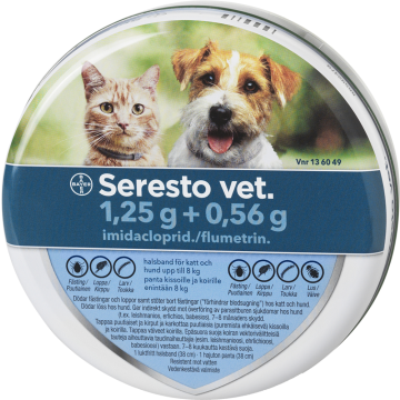 SERESTO VET. panta 1.25 g + 0.56 g 1 pss