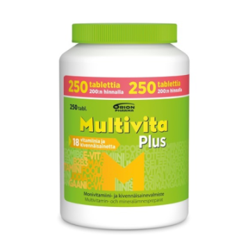 Multivita Plus monivitamiini kampanjapakkaus 250 tabl