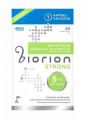 BIORION STRONG 5 MG RAVINTOLISÄ HIUKSILLE JA KYNSILLE  60 kaps