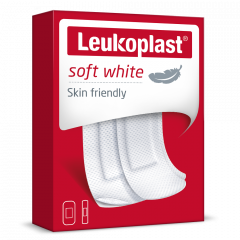 LEUKOPLAST SOFT WHITE LAASTARIVALIKOIMA 19X72MM 12 KPL + 38X72MM 8 KPL 20 KPL