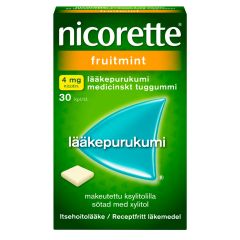 NICORETTE FRUITMINT lääkepurukumi 4 mg 30 fol