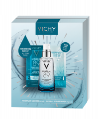 VICHY XMAS Mineral89 + kangasnaamio 2021 JOULUPAKKAUS 50 ml + 29g